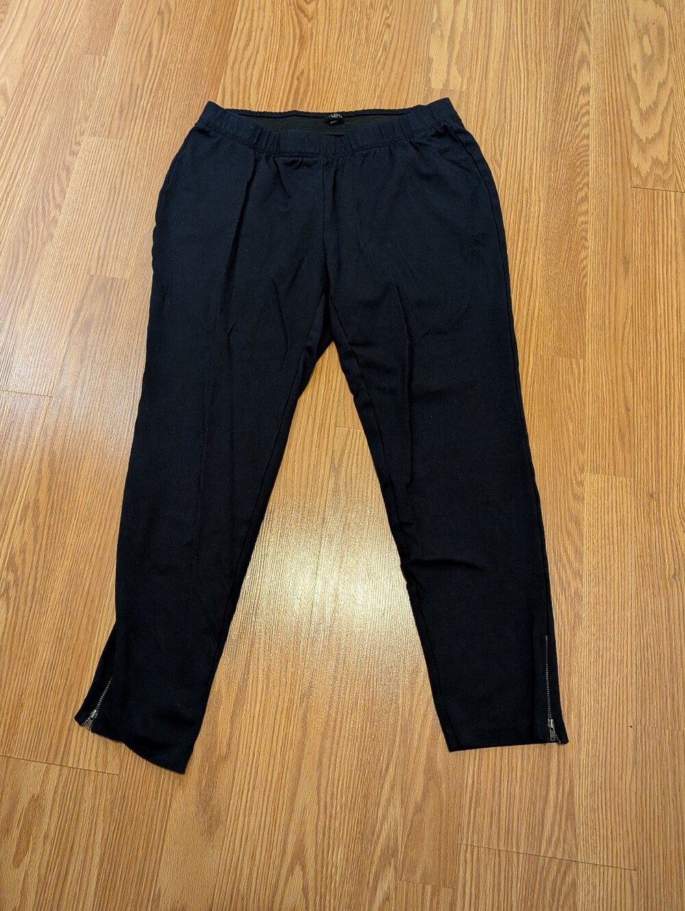 Talbots Navy Stretch Pull On Zipper Pants 1X